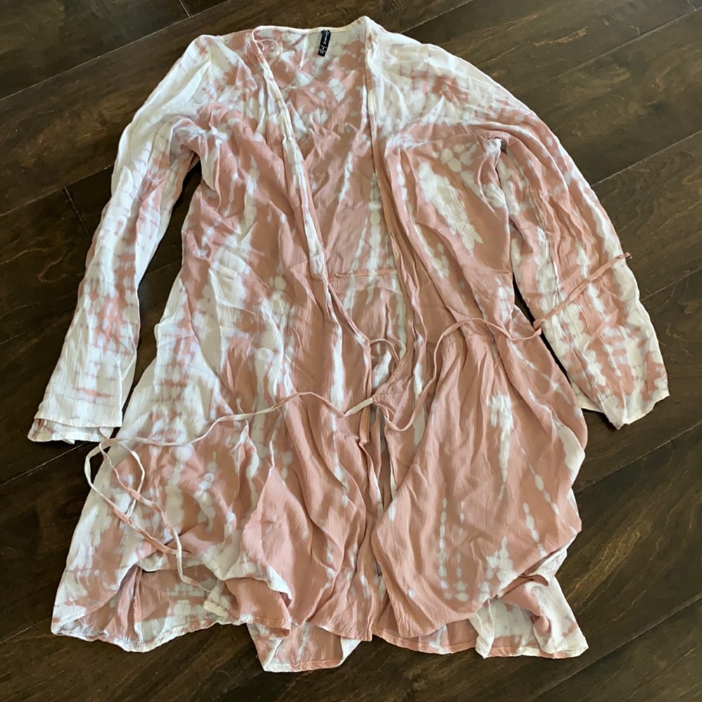 Raviya Pink Tie Dye Beach Cover Up